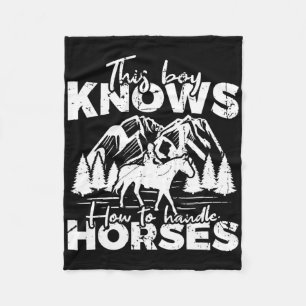 Cobertor De Velo Este Menino Sabe Lidar Com Cavalos 