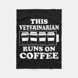 Cobertor De Velo Este Veterinário Funciona No Café Graphic Funny Qu