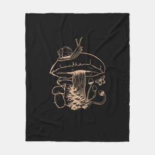 Cobertor De Velo Estética Cottagecore Cogumelo Caracol Goblincore M