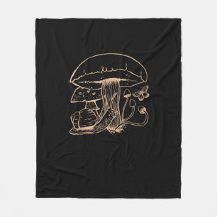 Cobertor De Velo Estética Cottagecore Goblincore Cogumelo Caracol