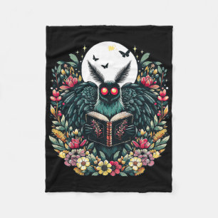 Cobertor De Velo Estética Cottagecore Mothman Amante de Livros Acam