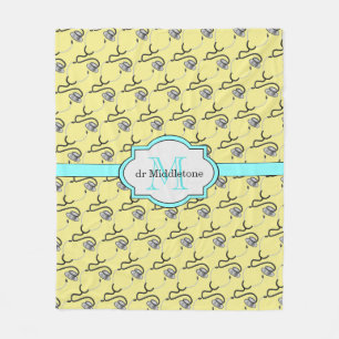 Cobertor De Velo Estetoscópios engraçados para doutores no nome