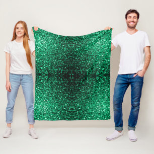 Cobertor De Velo Estilhador de brilho verde-esmeralda