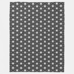 Cobertor De Velo Estilo Asanoha - Branco no Preto