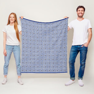 Cobertor De Velo Estilo branco-azul-mediterrânico
