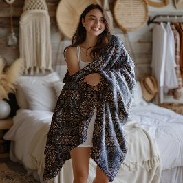 Cobertor De Velo Estilo Broa Viking Faux Leather Patterno