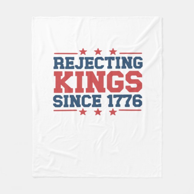 Cobertor De Velo Estilo Clássico Rejeitando Reis Desde 1776 (Frente)