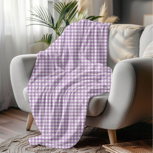 Cobertor De Velo Estilo Cozy Cottagecore Purple Gingham