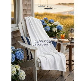 Cobertor De Velo Estilo de Casa Praiana Preppy de Cape Cod Massachu