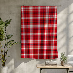 Cobertor De Velo Estilo de Lumberjack Vermelho Preto Tartan Blanket