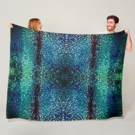 Cobertor De Velo Estilo de mosaico azul cianês em vidro martelado g