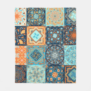 Cobertor De Velo Estilo de patch. Padrão sem costura de 16 decorat