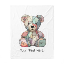 Estilo de Patchwork Bear & Heart Motif