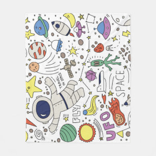 Cobertor De Velo Estilo de porta, ilustração do tema espacial.
