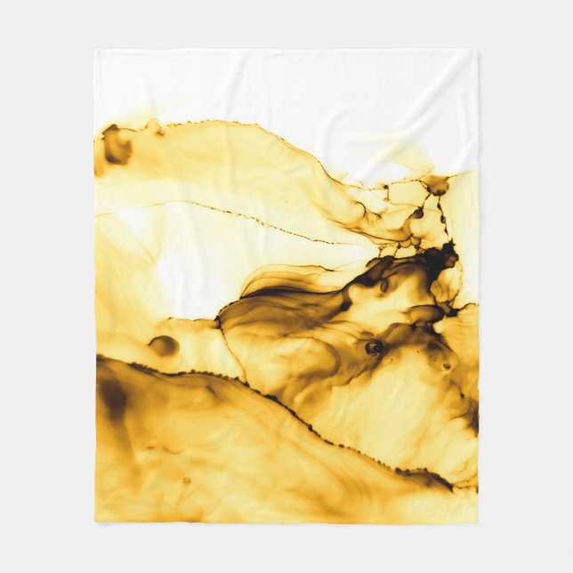 Cobertor De Velo Estilo de Tinta Japonês com Álcool Brilhante. Beig (Frente)