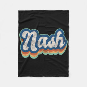 Cobertor De Velo Estilo de Vintage Boy com nome próprio Nash 70s 80
