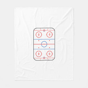 Cobertor De Velo Estilo do Jogo de Hockey com Diagrama de Gelo