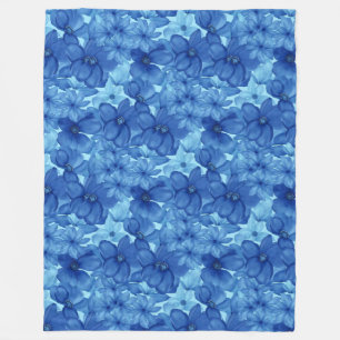 Cobertor De Velo Estilo e conforto de cor floral aquarela