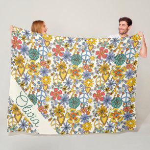 Cobertor De Velo Estilo Floral de Hippy Cugado Folheto
