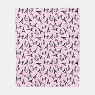 Cobertor De Velo Estilo francês gato vestido com teste padrão da