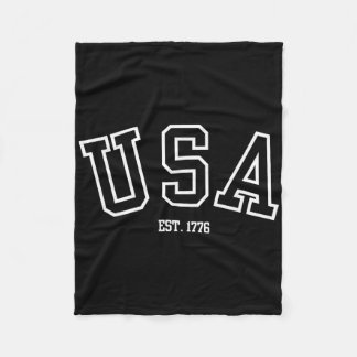 Cobertor De Velo Estilo Universitário Patriótico Americano 1776 Org