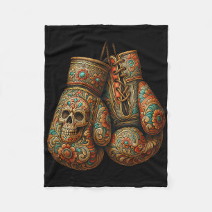 Cobertor De Velo Estilo Vintage mexicano Boxando luvas Aztec Mayan