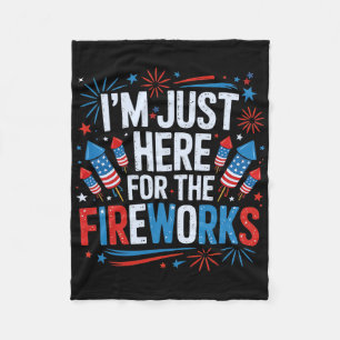 Cobertor De Velo Estou Aqui Apenas Para Os Fogos De Artifício Patri