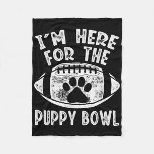 Cobertor De Velo Estou Aqui Para a Camiseta do Puppy Bowl - Camiset