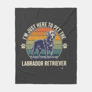 Cobertor De Velo Estou Aqui Para Acariciar Labrador Retriever Cão S