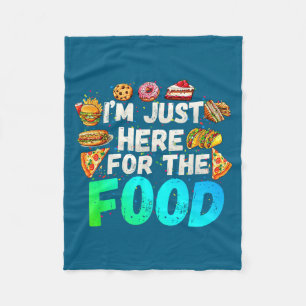 Cobertor De Velo Estou Aqui Só Pela Comida Humor Divertido de Foodi