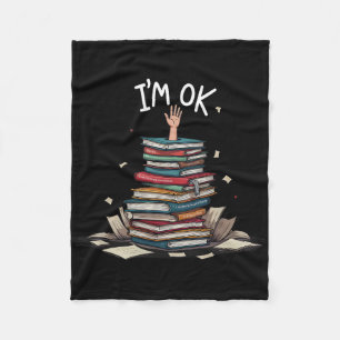 Cobertor De Velo Estou Bem Engraçado Leitura De Livros Nerd Bibliot
