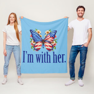 Cobertor De Velo Estou com a Borboleta Azul Kamala