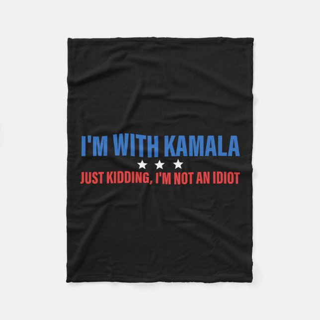 Cobertor De Velo Estou Com Kamala Brincando Presidente Kamala Harr (Frente)