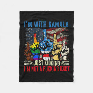 Cobertor De Velo Estou com Kamala só brincando Não sou um Ing Idiot