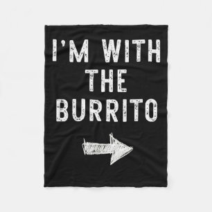 Cobertor De Velo Estou Com O Burrito Roupa de Casal Engraçada de Ha