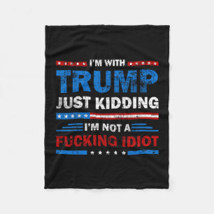 Cobertor De Velo Estou Com Trump Só Que Estou Brincando Não Sou Um