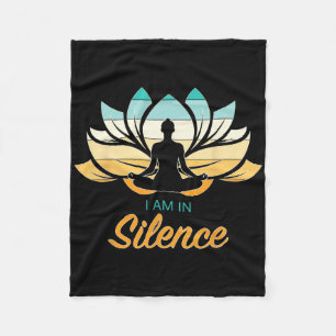 Cobertor De Velo Estou Em Silêncio Yoga Meditação Silenciosa Paz Tr
