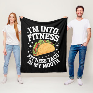 Cobertor De Velo Estou Na Forma Física Taco Fitness Na Minha Boca C