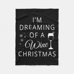 Cobertor De Velo Estou Sonhando com um Natal de vinho T