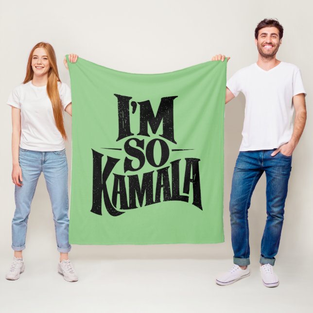Cobertor De Velo Estou tão Kamala Brat Meme Verde (In Situ)