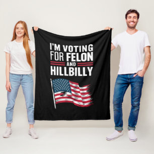 Cobertor De Velo Estou votando no criminoso e no caipira 2024 Pro