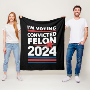 Cobertor De Velo Estou votando no réu condenado pró Trump 2024