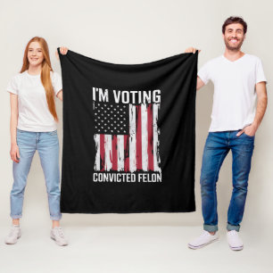 Cobertor De Velo Estou votando no réu condenado pró Trump 2024