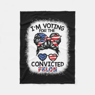 Cobertor De Velo Estou Votando pelo condenado Felon Trump 2024