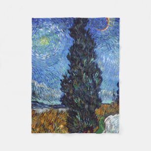 Cobertor De Velo Estrada Com Ciprestes Impressionismo Van Gogh