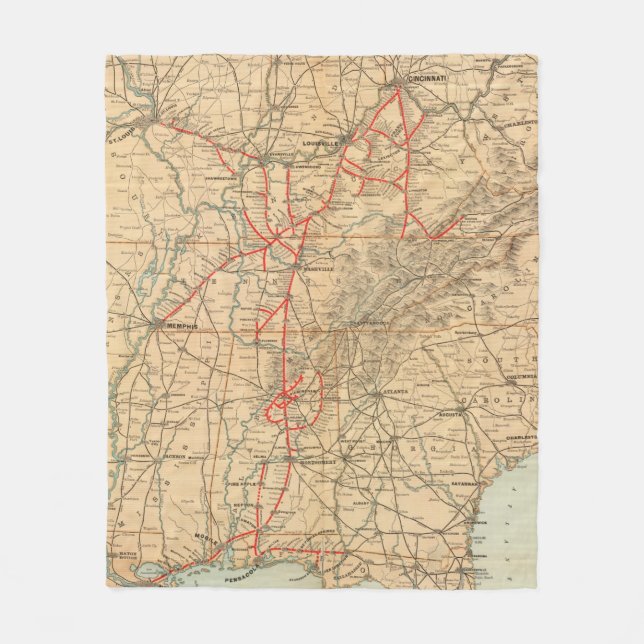 Cobertor De Velo Estrada de ferro de Louisville e de Nashville (Frente)