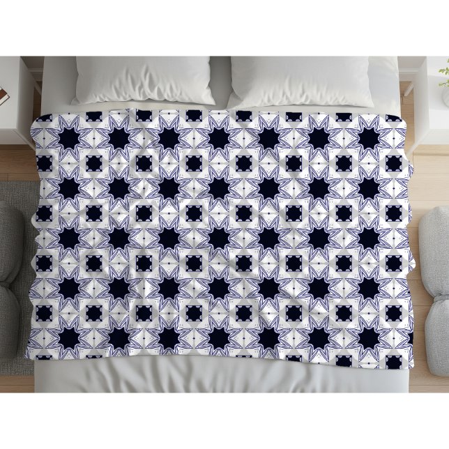 Cobertor De Velo Estrela azul bebê geométrica decorativa (Criador carregado)