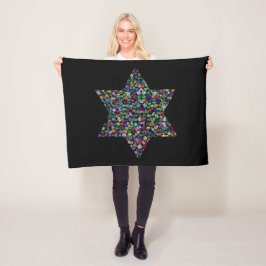 Cobertor De Velo Estrela de David feita com Gemstones em Todas as C