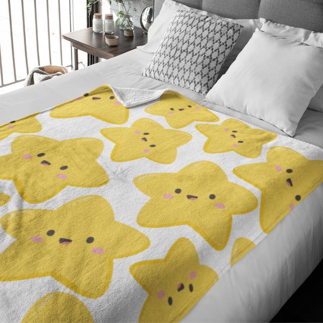 Cobertor De Velo Estrela lúdica amarela (Criador carregado)