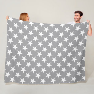 Cobertor De Velo Estrelas Brancas Design Moderno de Estrelas Colori